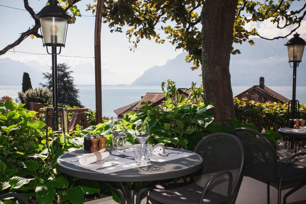 Auberge De Rivaz Bagian luar foto