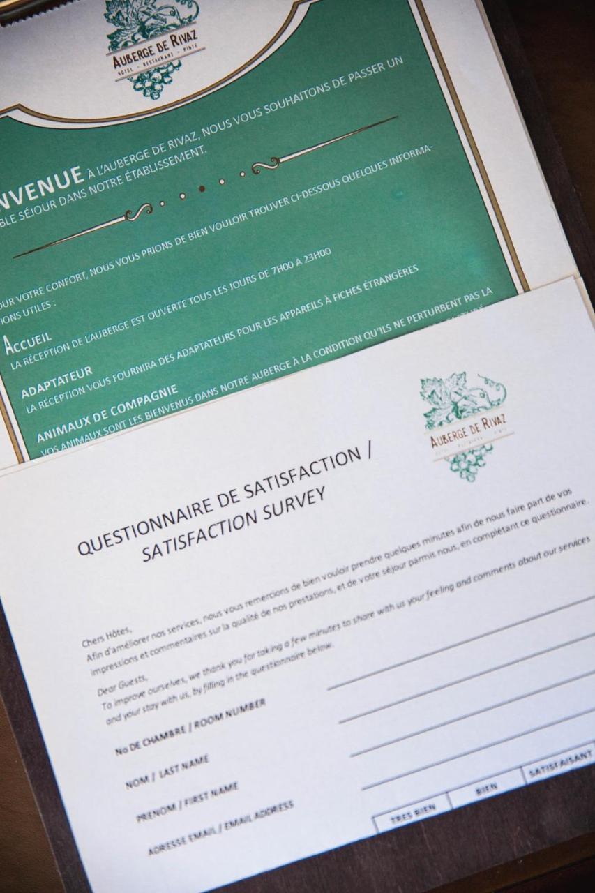 Auberge De Rivaz Bagian luar foto