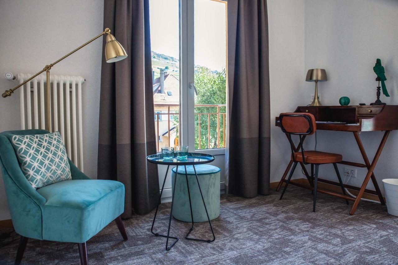 Auberge De Rivaz Bagian luar foto